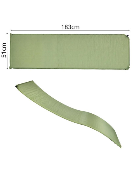 Mata samopompująca turystyczna materac 183x51x2,5cm redcliffs