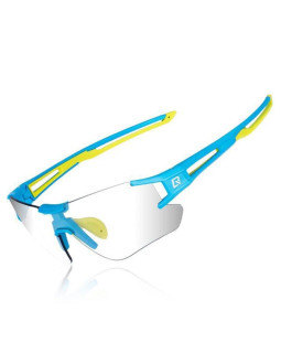 Rockbros okulary sportowe z fotochromem nieb/zielo