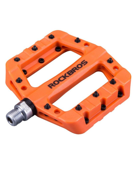 Rockbros pedały rowerowe platformowe pomarańczowe