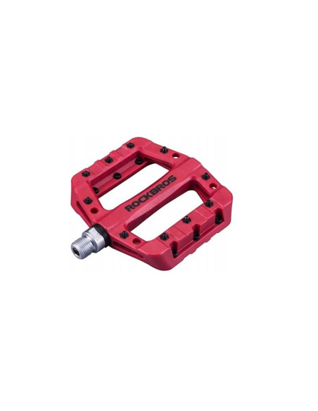 Rockbros pedały rowerowe platformowe czerwone