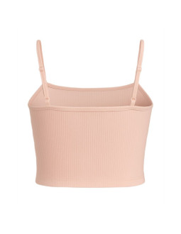 Koszulka damska nike sportswear essential rib crop top atmosphere/white - dm6737-610 2