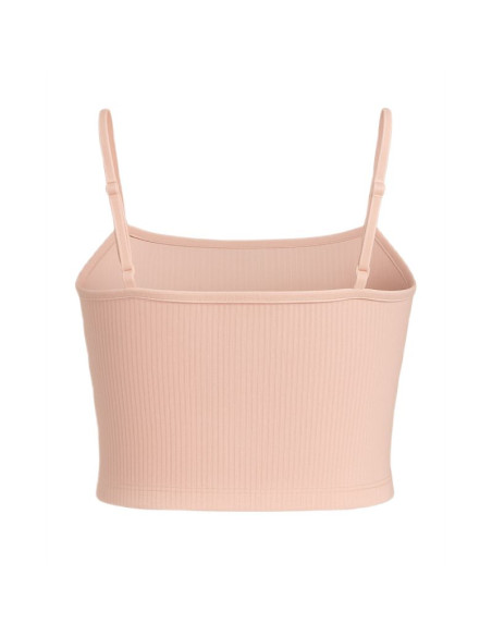 Koszulka damska nike sportswear essential rib crop top atmosphere/white - dm6737-610