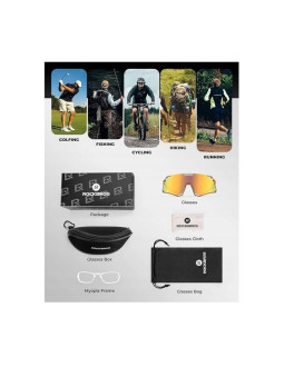 Rockbros okulary sportowe 14120007004 żółte 2
