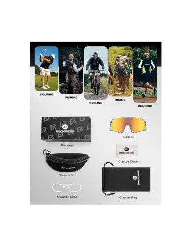 Rockbros okulary sportowe 14120007004 żółte