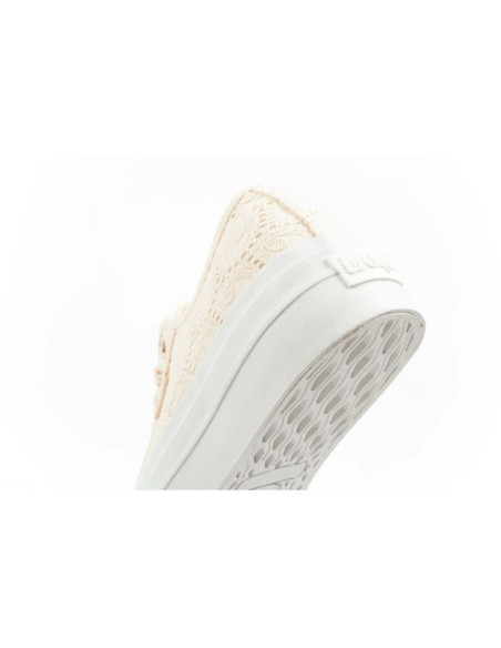 Lee cooper buty sportowe damskie trampki koronkowe beżowe platforma