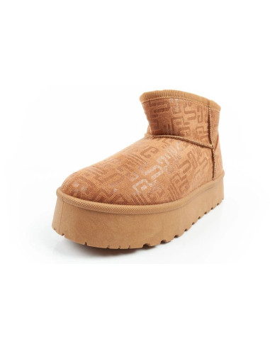 Lee cooper buty śniegowce damskie zimowe modne futerko ocieplane botki brązowe