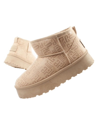 Lee cooper buty śniegowce damskie zimowe modne futerko ocieplane botki beżowe