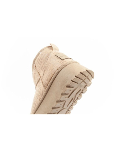 Lee cooper buty śniegowce damskie zimowe modne futerko ocieplane botki beżowe