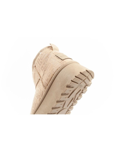 Lee cooper buty śniegowce damskie zimowe modne futerko ocieplane botki beżowe