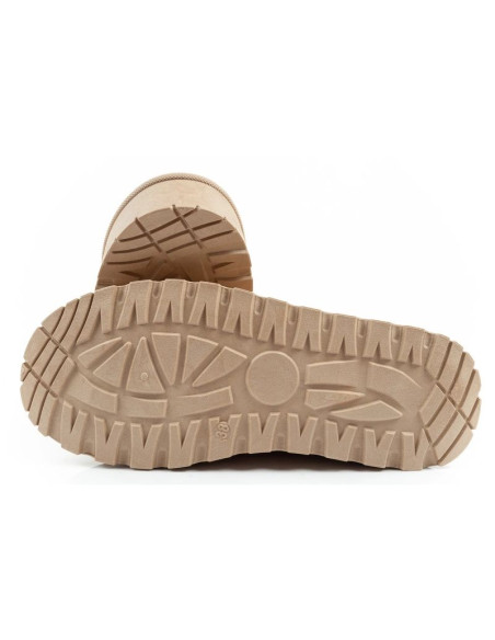 Lee cooper buty śniegowce damskie zimowe modne futerko ocieplane botki beżowe