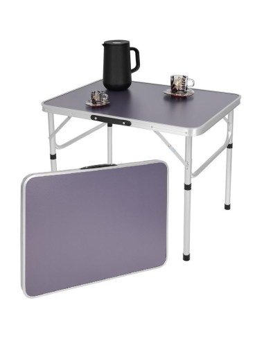 Stolik turystyczny składany kempingowy 75x55x25-59cm szary
