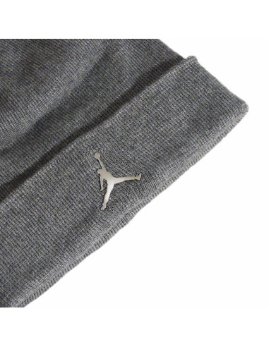 Czapka zimowa air jordan cuffed beanie carbon heather szara - 9a0063-geh