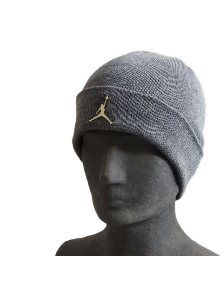 Czapka zimowa air jordan cuffed beanie carbon heather szara - 9a0063-geh