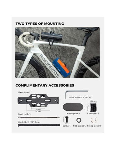 Rockbros torba na ramę rowerową na szyfr 0,7l