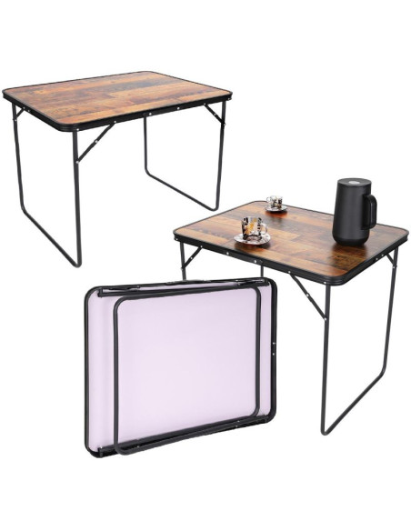 Stolik turystyczny składany kempingowy 80x60x70cm drewno