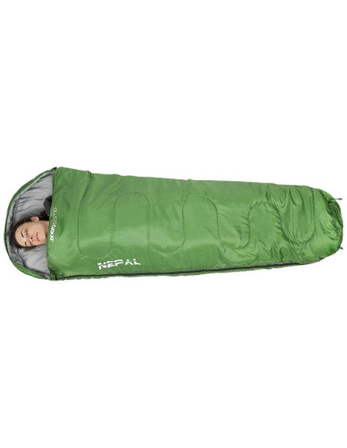 Śpiwór turystyczny nepal 210x80x50cm zielony enero camp