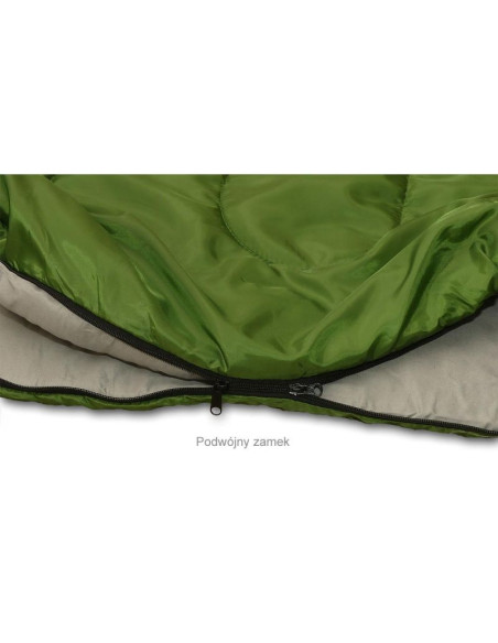 Śpiwór turystyczny nepal 210x80x50cm zielony enero camp