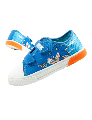 Leomil sonic buty sportowe dziecięce tenisówki lekkie na rzep niebieskie czerwone