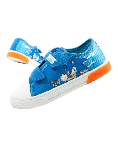 Leomil sonic buty sportowe dziecięce tenisówki lekkie na rzep niebieskie czerwone