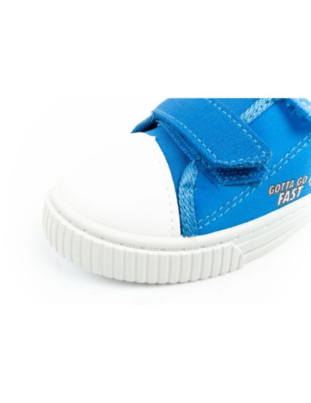 Leomil sonic buty sportowe dziecięce tenisówki lekkie na rzep niebieskie czerwone