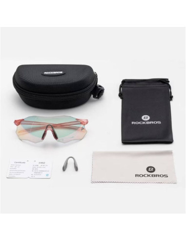 Rockbros okulary z fotochromem 14120012001 różowe