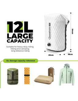 Qunature wodoszczelna torba z zaworem biała 12l 2