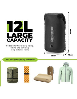 Qunature wodoszczelna torba z zaworem czarna 12l 2