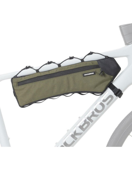 Rockbros torba rowerowa na ramę zielona 1,9l