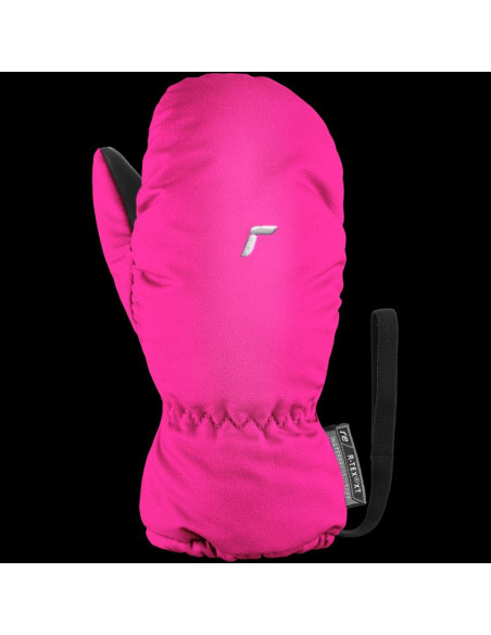 Rękawice narciarskie dziecięce reusch olly r-tex® xt mitten jednopalczaste na rzepy wodoodporne ocieplane różowe (61/85/588/3350