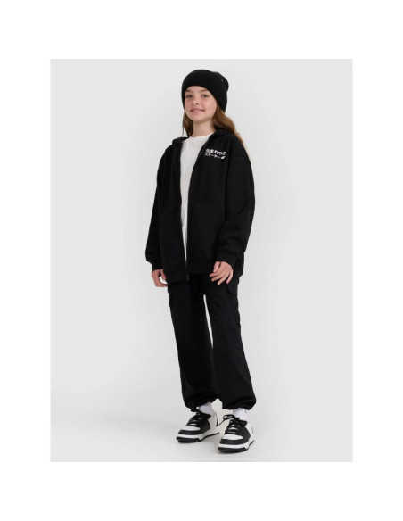 Bluza dresowa rozpinana z kapturem dziewczęca 4f 4fjraw25tswsf2516-20s