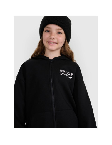 Bluza dresowa rozpinana z kapturem dziewczęca 4f 4fjraw25tswsf2516-20s