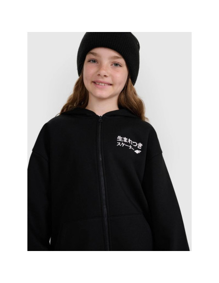 Bluza dresowa rozpinana z kapturem dziewczęca 4f 4fjraw25tswsf2516-20s