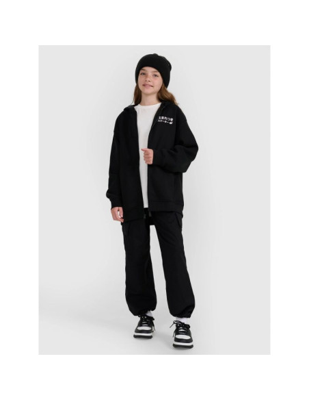 Bluza dresowa rozpinana z kapturem dziewczęca 4f 4fjraw25tswsf2516-20s