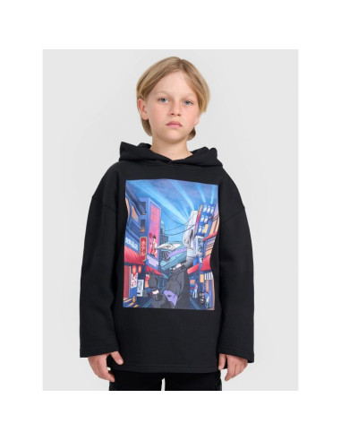 Bluza dresowa nierozpinana z kapturem chłopięca 4f 4fjraw25tswsm2345-20s