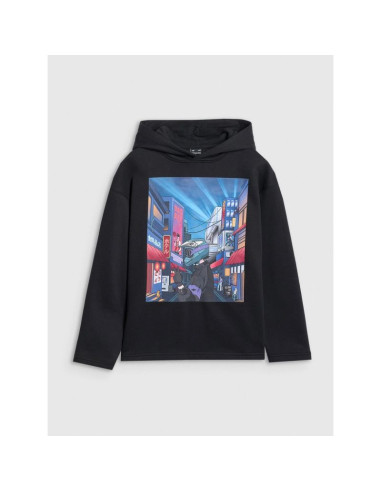 Bluza dresowa nierozpinana z kapturem chłopięca 4f 4fjraw25tswsm2345-20s