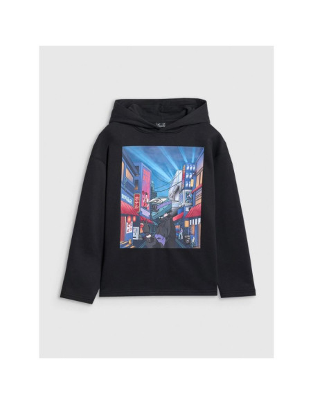 Bluza dresowa nierozpinana z kapturem chłopięca 4f 4fjraw25tswsm2345-20s