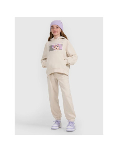 Bluza dresowa nierozpinana z kapturem dziewczęca 4f 4fjraw25tswsf2294-11s