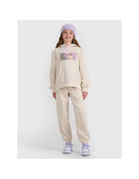 Bluza dresowa nierozpinana z kapturem dziewczęca 4f 4fjraw25tswsf2294-11s