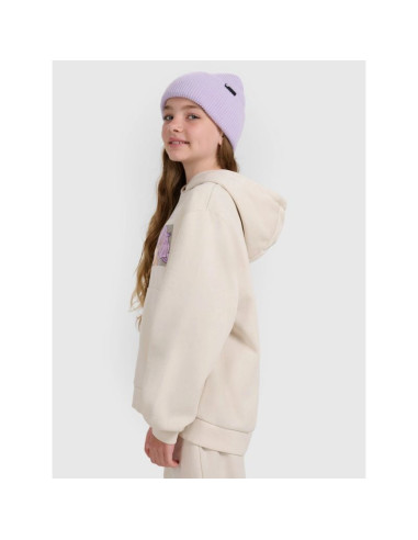 Bluza dresowa nierozpinana z kapturem dziewczęca 4f 4fjraw25tswsf2294-11s