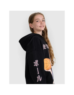 Bluza dresowa nierozpinana z kapturem dziewczęca 4f 4fjraw25tswsf2293-20s 2