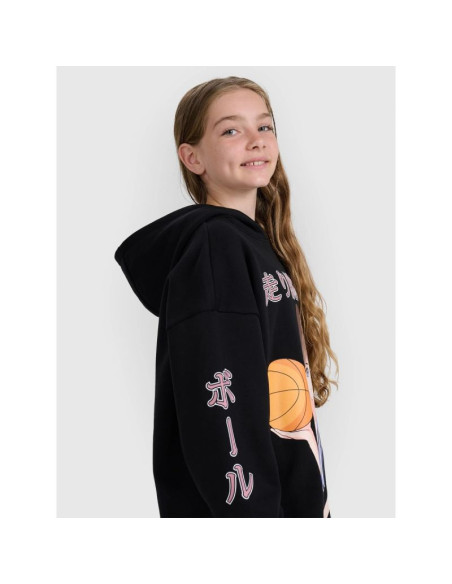 Bluza dresowa nierozpinana z kapturem dziewczęca 4f 4fjraw25tswsf2293-20s