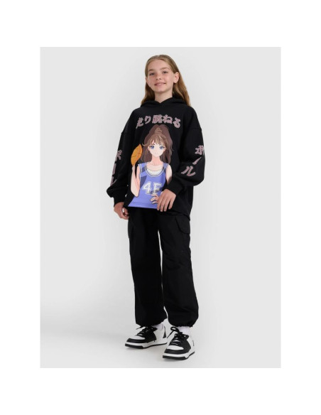 Bluza dresowa nierozpinana z kapturem dziewczęca 4f 4fjraw25tswsf2293-20s