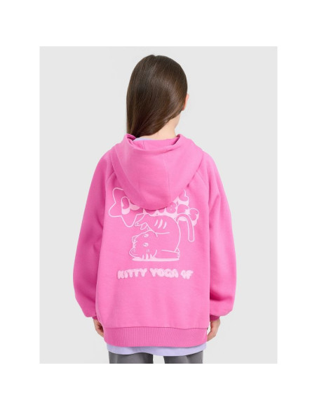 Bluza dresowa nierozpinana z kapturem dziewczęca 4f 4fjraw25tswsf2439-54s