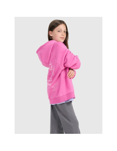 Bluza dresowa nierozpinana z kapturem dziewczęca 4f 4fjraw25tswsf2439-54s