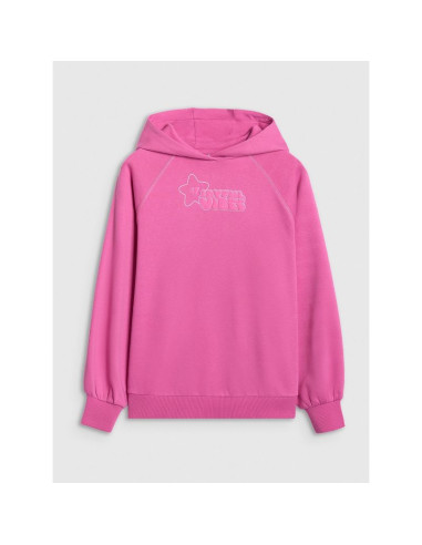 Bluza dresowa nierozpinana z kapturem dziewczęca 4f 4fjraw25tswsf2439-54s