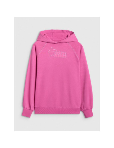 Bluza dresowa nierozpinana z kapturem dziewczęca 4f 4fjraw25tswsf2439-54s