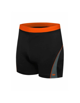 Kąpielówki basenowe dla mężczyzn shepa 059 czarno-pomarańczowe