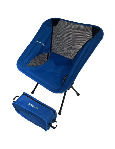 Fotel turystyczno plażowy 58x52x64cm niebieski