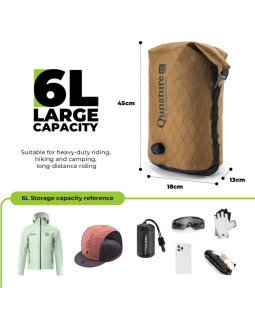 Qunature wodoszczelna torba z zaworem khaki 6l 2