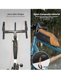 Qunature torba na ramę rowerową khaki 1l 2